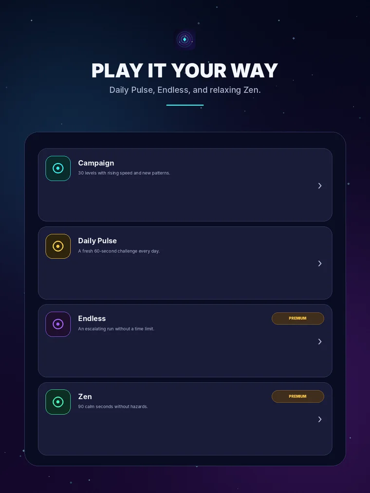 Pulse Weaver modes on iPad