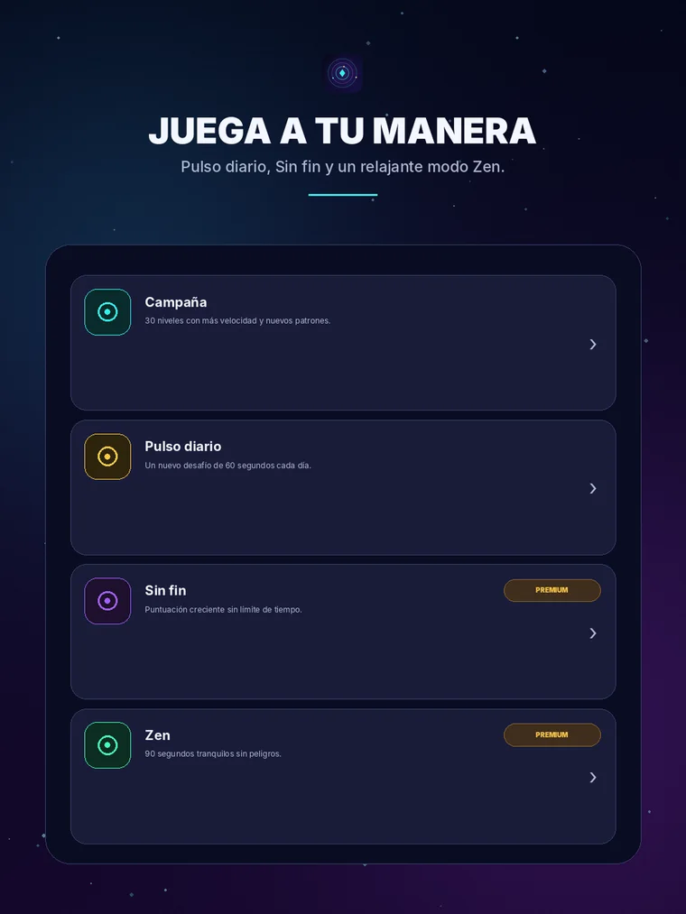 Modos de Pulse Weaver en iPad